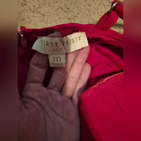 Thirty Thirty LA Red Corset Bodycon Dress M EUC - Picture 7 of 14